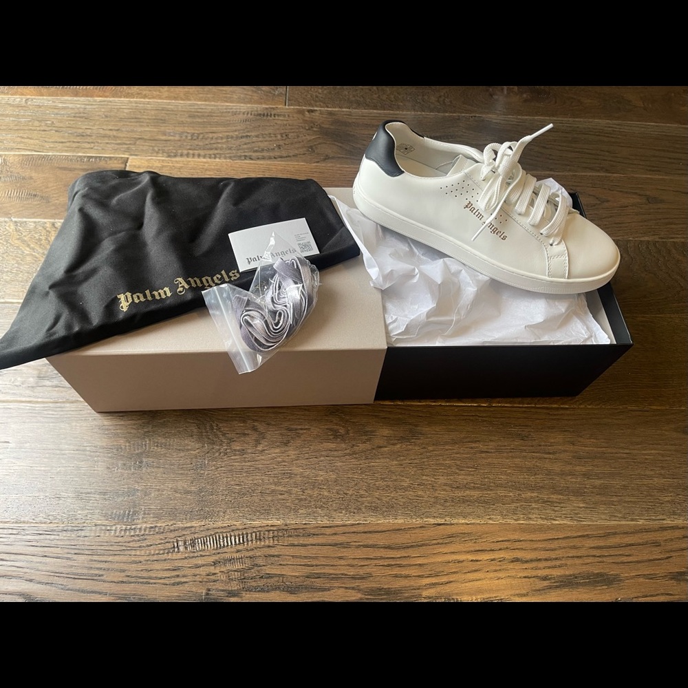 PALM ANGELS Unisex Palm One Leather Sneakers - Picture 4 of 11